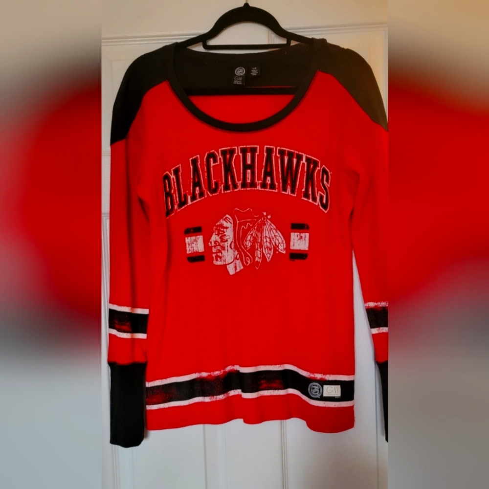 Blackhawks waffle shirt